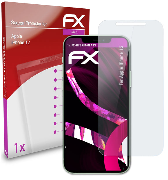 atFoliX FX-Hybrid-Glass Panzerglasfolie für Apple iPhone 12