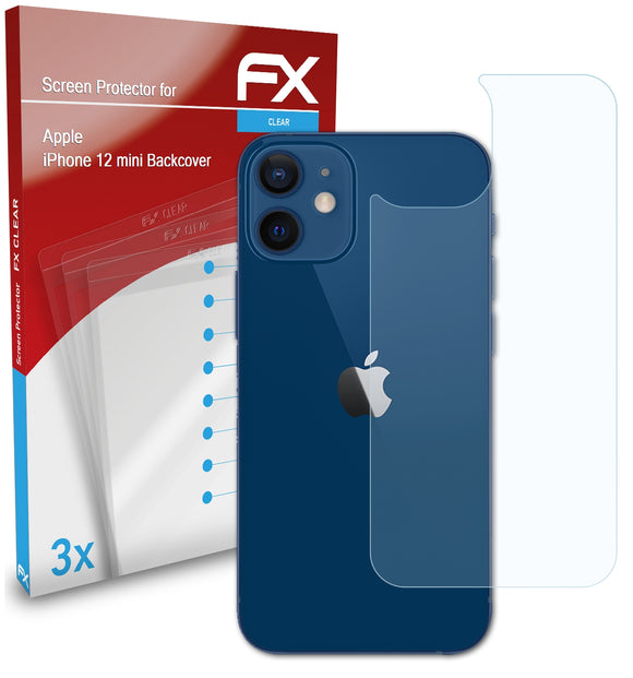 atFoliX FX-Clear Schutzfolie für Apple iPhone 12 mini (Backcover)