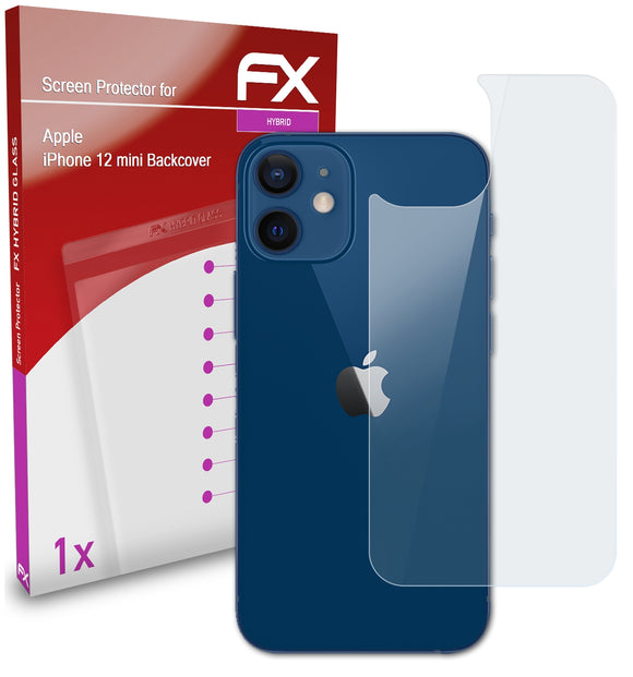 atFoliX FX-Hybrid-Glass Panzerglasfolie für Apple iPhone 12 mini (Backcover)