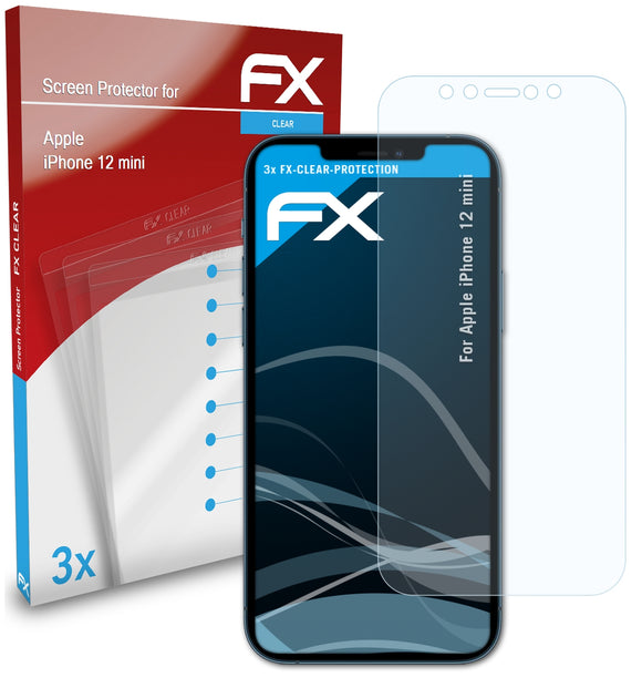 atFoliX FX-Clear Schutzfolie für Apple iPhone 12 mini