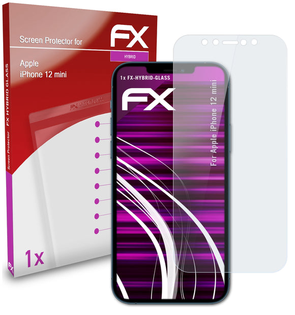 atFoliX FX-Hybrid-Glass Panzerglasfolie für Apple iPhone 12 mini