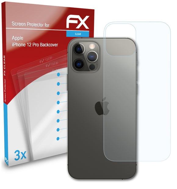 atFoliX FX-Clear Schutzfolie für Apple iPhone 12 Pro (Backcover)