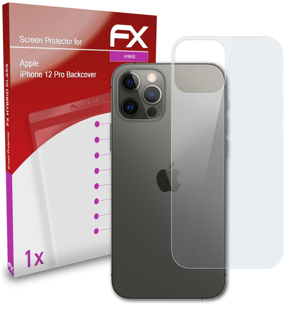 atFoliX FX-Hybrid-Glass Panzerglasfolie für Apple iPhone 12 Pro (Backcover)