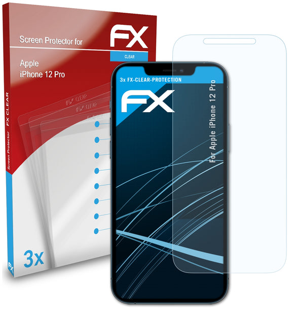 atFoliX FX-Clear Schutzfolie für Apple iPhone 12 Pro