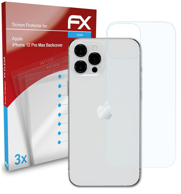 atFoliX FX-Clear Schutzfolie für Apple iPhone 12 Pro Max (Backcover)