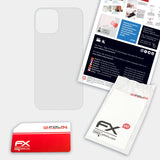 Lieferumfang von Apple iPhone 12 Pro Max (Backcover) FX-Hybrid-Glass Panzerglasfolie, Montage Zubehör inklusive