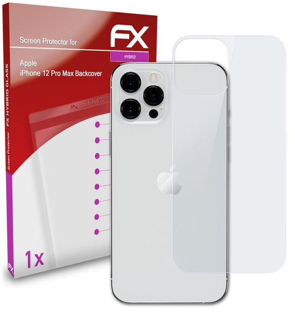 atFoliX FX-Hybrid-Glass Panzerglasfolie für Apple iPhone 12 Pro Max (Backcover)