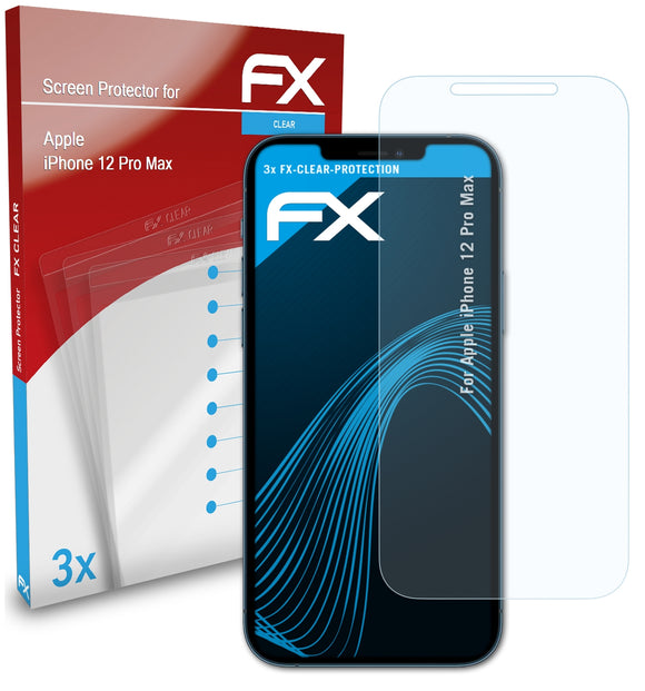 atFoliX FX-Clear Schutzfolie für Apple iPhone 12 Pro Max