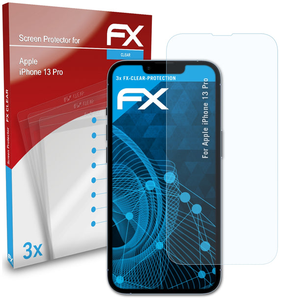 atFoliX FX-Clear Schutzfolie für Apple iPhone 13 Pro