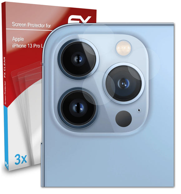 atFoliX FX-Clear Schutzfolie für Apple iPhone 13 Pro Lens