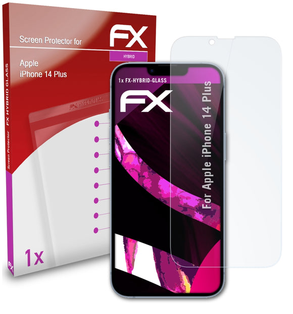 atFoliX FX-Hybrid-Glass Panzerglasfolie für Apple iPhone 14 Plus