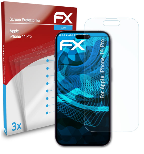 atFoliX FX-Clear Schutzfolie für Apple iPhone 14 Pro