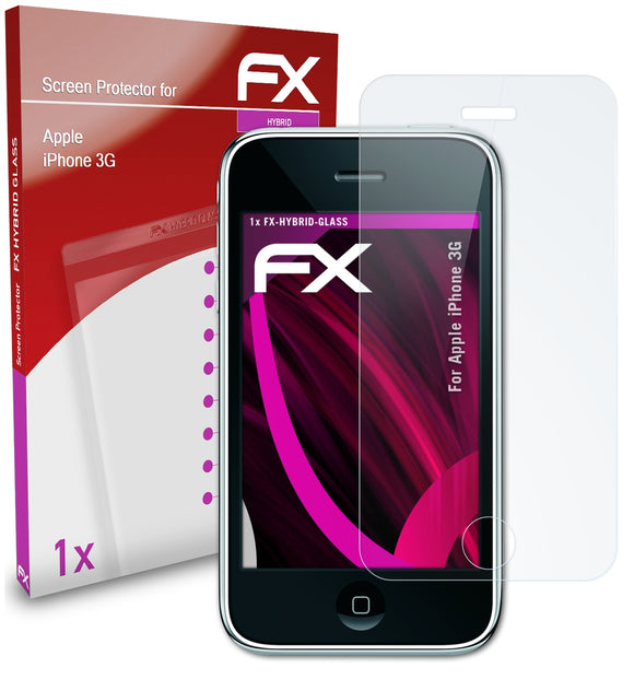 atFoliX FX-Hybrid-Glass Panzerglasfolie für Apple iPhone 3G