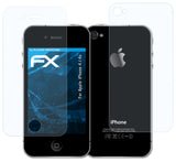 Schutzfolie atFoliX kompatibel mit Apple iPhone 4 / 4s, ultraklare FX (3er Set)