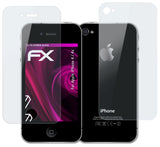 Glasfolie atFoliX kompatibel mit Apple iPhone 4 / 4s, 9H Hybrid-Glass FX (1er Set)