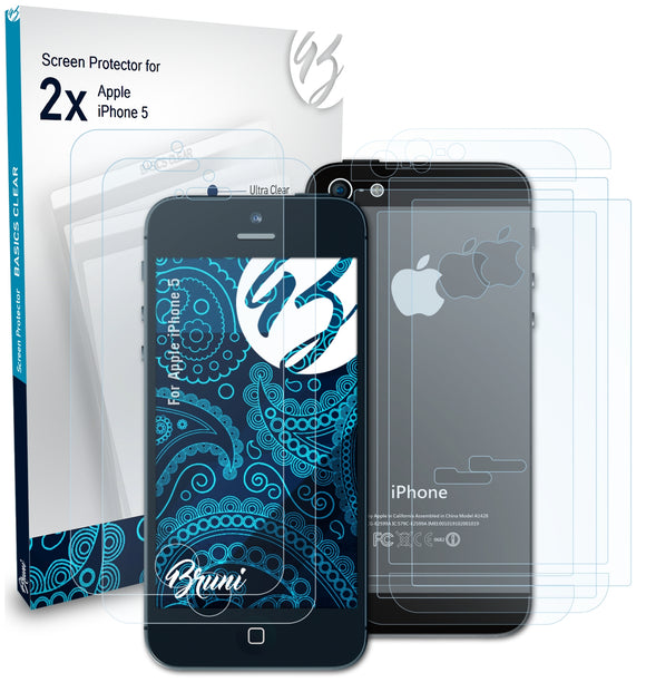 Bruni Basics-Clear Displayschutzfolie für Apple iPhone 5