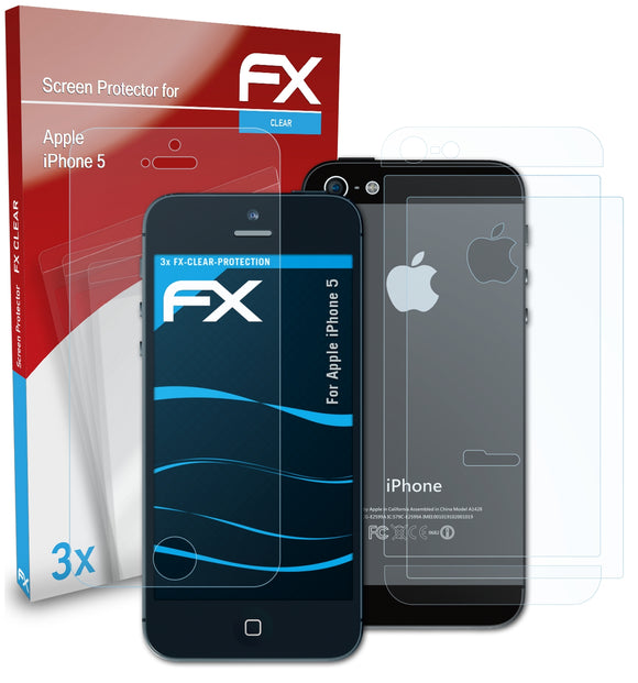 atFoliX FX-Clear Schutzfolie für Apple iPhone 5
