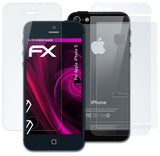 Glasfolie atFoliX kompatibel mit Apple iPhone 5, 9H Hybrid-Glass FX (1er Set)