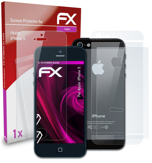 atFoliX FX-Hybrid-Glass Panzerglasfolie für Apple iPhone 5