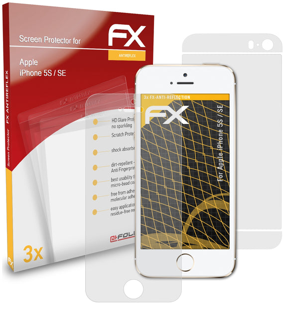 atFoliX FX-Antireflex Displayschutzfolie für Apple iPhone 5S / SE