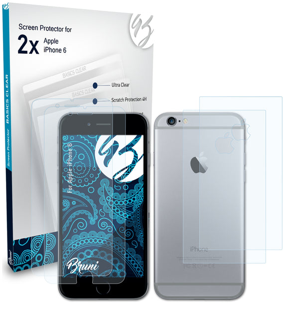 Bruni Basics-Clear Displayschutzfolie für Apple iPhone 6
