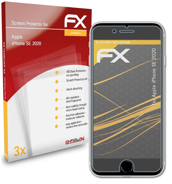 atFoliX FX-Antireflex Displayschutzfolie für Apple iPhone SE (2020)
