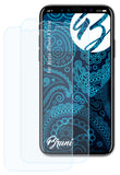 Schutzfolie Bruni kompatibel mit Apple iPhone X Front, glasklare (2X)