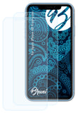 Schutzfolie Bruni kompatibel mit Apple iPhone XR Front cover, glasklare (2X)