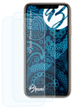 Schutzfolie Bruni kompatibel mit Apple iPhone XS Front cover, glasklare (2X)