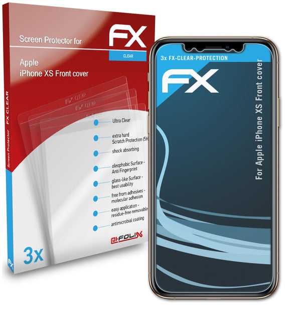 atFoliX FX-Clear Schutzfolie für Apple iPhone XS (Front cover)