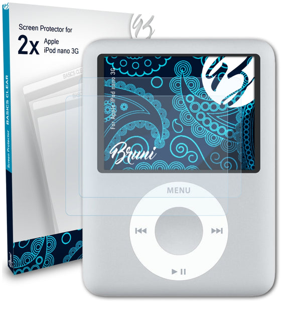 Bruni Basics-Clear Displayschutzfolie für Apple iPod nano 3G