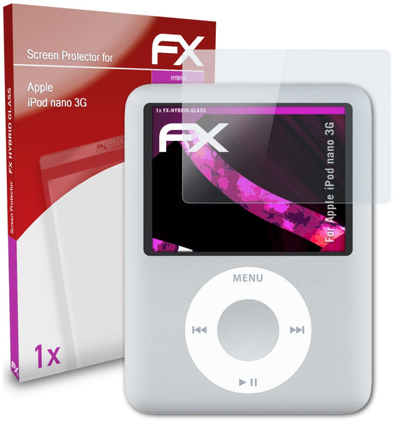 atFoliX FX-Hybrid-Glass Panzerglasfolie für Apple iPod nano 3G