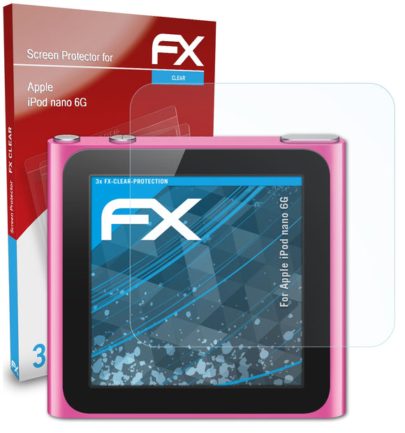 atFoliX FX-Clear Schutzfolie für Apple iPod nano 6G
