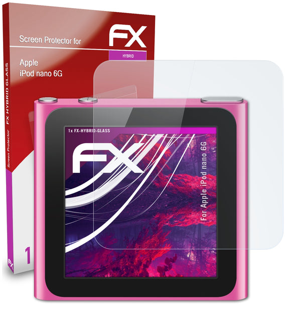 atFoliX FX-Hybrid-Glass Panzerglasfolie für Apple iPod nano 6G