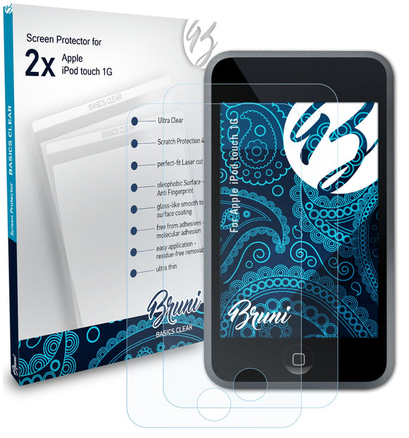 Bruni Basics-Clear Displayschutzfolie für Apple iPod touch 1G