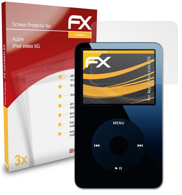 atFoliX FX-Antireflex Displayschutzfolie für Apple iPod video 5G