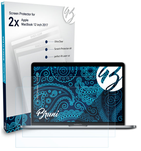 Bruni Basics-Clear Displayschutzfolie für Apple MacBook 12 inch (2017)