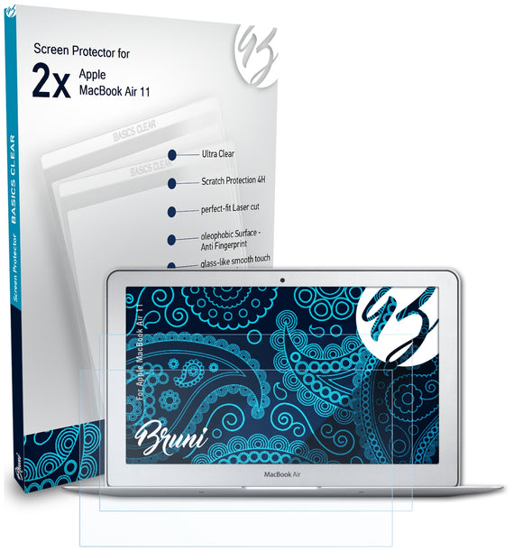 Bruni Basics-Clear Displayschutzfolie für Apple MacBook Air 11
