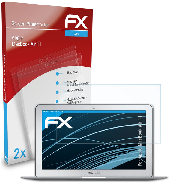 atFoliX FX-Clear Schutzfolie für Apple MacBook Air 11