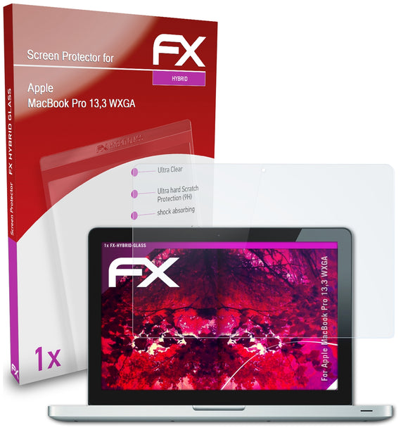 atFoliX FX-Hybrid-Glass Panzerglasfolie für Apple MacBook Pro 13,3 WXGA
