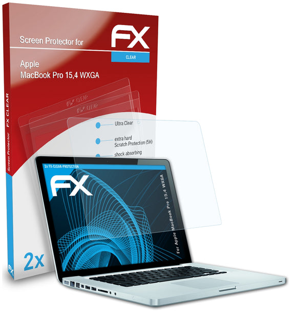 atFoliX FX-Clear Schutzfolie für Apple MacBook Pro 15,4 WXGA
