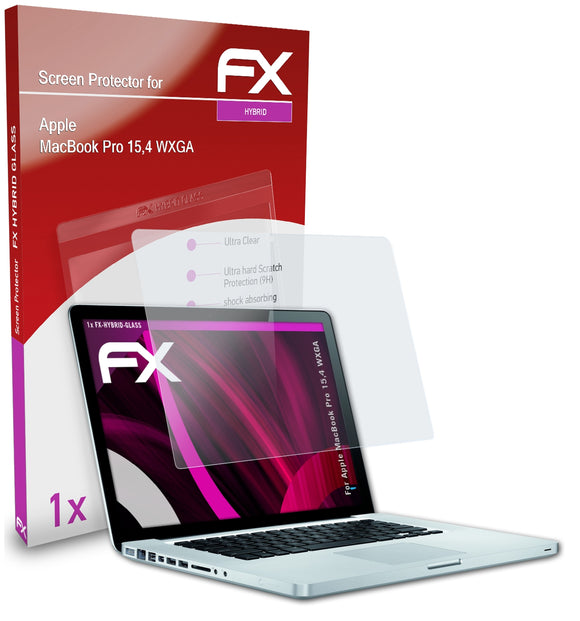 atFoliX FX-Hybrid-Glass Panzerglasfolie für Apple MacBook Pro 15,4 WXGA