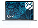 Schutzfolie Bruni kompatibel mit Apple MacBook Pro 2016 13 inch incl. Touch Bar, glasklare (2er Set)