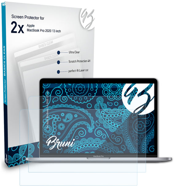 Bruni Basics-Clear Displayschutzfolie für Apple MacBook Pro 2020 (13 inch)