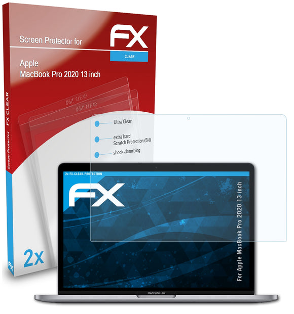atFoliX FX-Clear Schutzfolie für Apple MacBook Pro 2020 (13 inch)