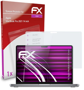 atFoliX FX-Hybrid-Glass Panzerglasfolie für Apple MacBook Pro 2021 (14 inch)