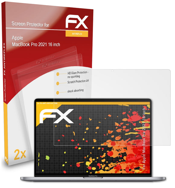 atFoliX FX-Antireflex Displayschutzfolie für Apple MacBook Pro 2021 (16 inch)
