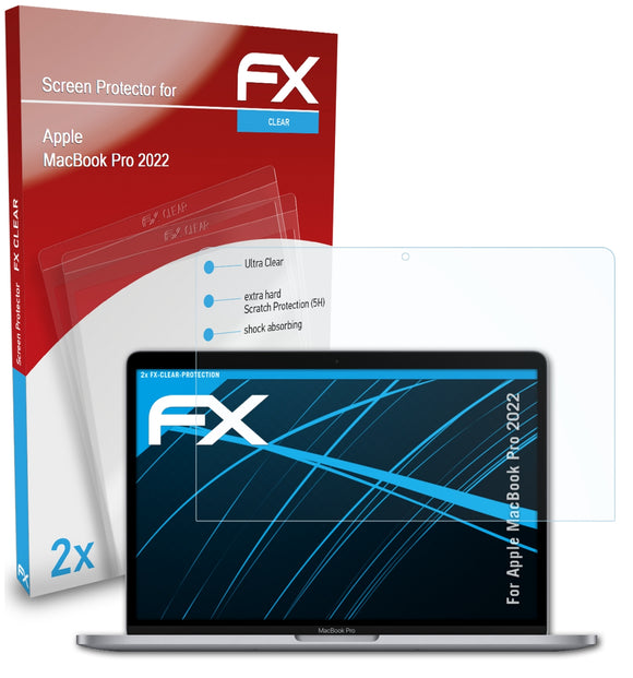 atFoliX FX-Clear Schutzfolie für Apple MacBook Pro (2022)