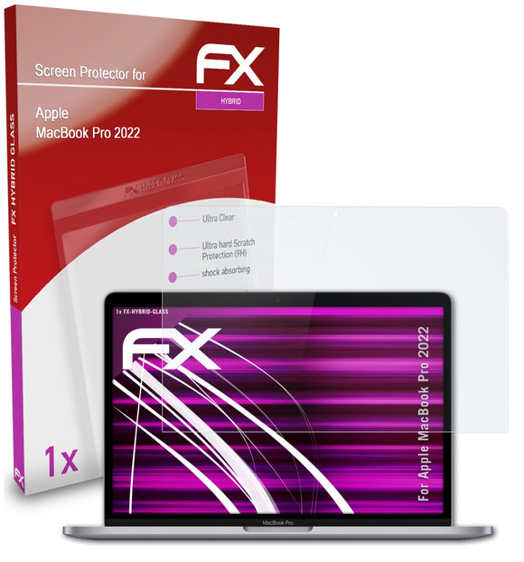 atFoliX FX-Hybrid-Glass Panzerglasfolie für Apple MacBook Pro (2022)