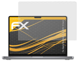 Panzerfolie atFoliX kompatibel mit Apple MacBook Pro 2023 14 Inch, entspiegelnde und stoßdämpfende FX (2X)